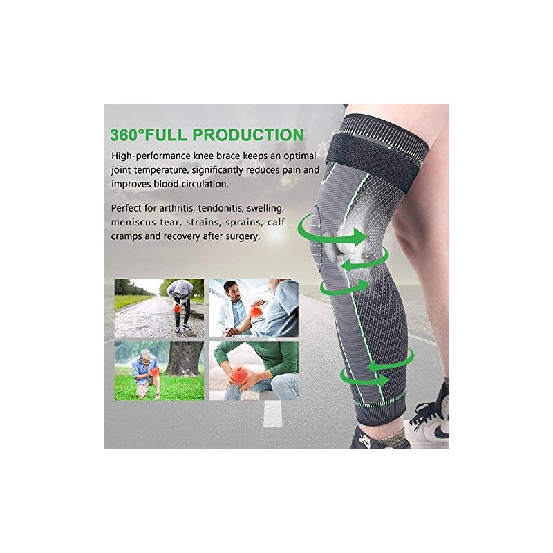 Fundas de Compresión Transpirables 3 Pares para Rodilla y Pantorrilla