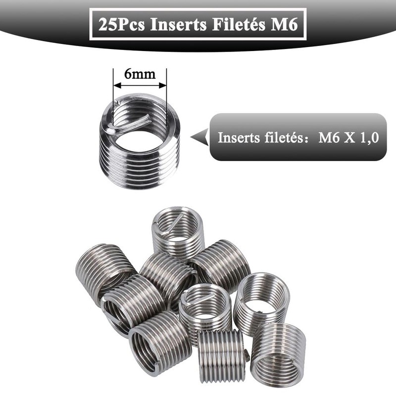 Teocpai 30 PCS Thread Repair Kit M6 Thread Repair Tool