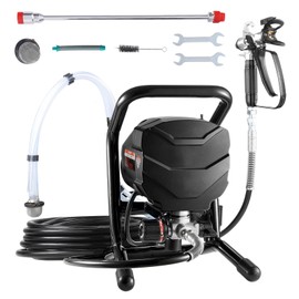 Happybuy 650W High - Efficiency Stand Airless Paint Sprayer, 3000PSI Electric Sprayer with Extension Rod and Cleaning Kits, for Interior and Exterior Furniture, Fence, Home and House