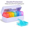 Zoksi Weekly Pill Organizer 2 Times a Day, Purple 7