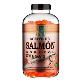 Bote Aceite De Salmon Noruego Omega 3 All Nature 320 Cápsulas Sin Sabor