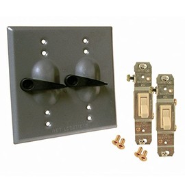 Hubbell 5124-0 Device Mount Switch Cover, 2 Gang, Gray