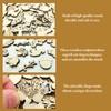 100 PCS Wooden Craft Shapes,Autumn Wooden Mushrooms, Tree Embellishment