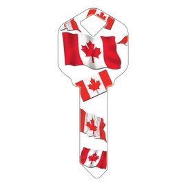 Set of 5 Uncut Blank Designer SC28 Canadian Flag Replacement House Keys for SC1 Schlage Style Locks