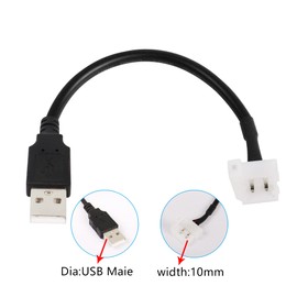 PNGKNYOCN 10mm USB LED Light Strip Connector USB to 2-Pin 10mm Wide solderless Light Strip Clip for 3528 5050 LED Light Strips(6-Pack)