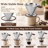 Pour Over Coffee Dripper, Stainless Steel Coffee Filter 600 Mesh