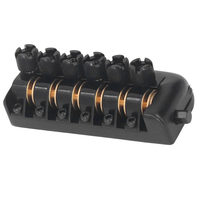 Headless Guitar Bridge Tailpiece 6 String Saddle with Worm Involved