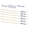 GZGMET 6 Pcs COB LED Strips Bright Dispaly Case Under