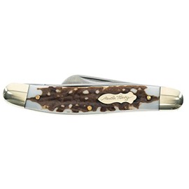 Uncle Henry Next Gen 897UH - Cuchillo de bolsillo plegable de 6.2 pulgadas con punta de clip de acero inoxidable, pie de oveja, cuchillas de punta rápida y mango de Staglon para caza, campamento y EDC