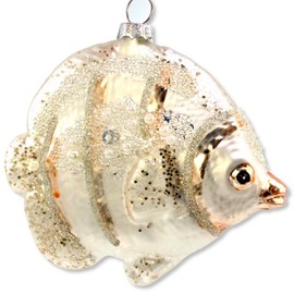 Angel Fish Blown Glass Ornament Christmas Tree Decoration