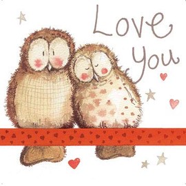 Alex Clark Love You Owls Card - Birds - Romantic - Nature - Greeting Card - Cards To Celebrate - Designed and Printed in the UK…