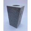 Granite Vase Tapered (5"x4"x9") Gray Cemetery Grave