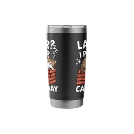 Labor Day I Prefer Caturday Funny Happy Union Labor Day Tee Stainless Steel Insulated Tumbler