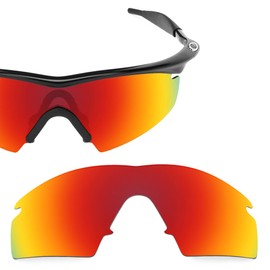 Revant Replacement Lenses for Oakley M Frame Strike sunglasses, UV Protection, Anti-Scratch and Impact Resistant, Non-Polarized Fire Red Mirrored