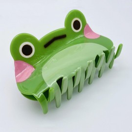Novelty Frog Hair Clip, Hair Claw,Small Hair Clips for Women (Green, One size)