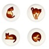 4pcs Ceramics Cat Relief Seasoning Dishes Sushi Dipping Bowl Appetizer Dessert Plate