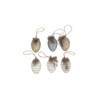 HEITMANN DECO Hanging Eggs Set of 6 Brown / Grey