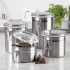 Oggi Set of 4 Stainless Steel Kitchen Canisters - Airtight