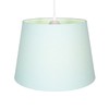 Traditional 8 Inch Duck Egg Linen Fabric Drum Table/Pendant Lamp