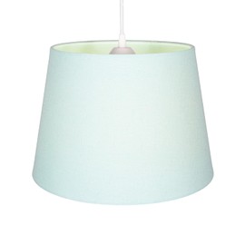 Traditional 8 Inch Duck Egg Linen Fabric Drum Table/Pendant Lamp Shade 40w Maximum | Inner Luxurious Matching Cotton Lining | 20cm Bottom Diameter by Happy Homewares