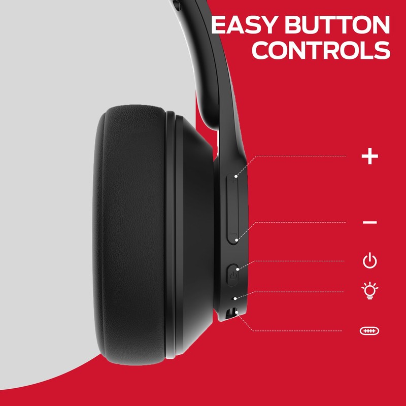 Monster Mission 100 Bluetooth Headphones, On Ear Headphones with Immersive