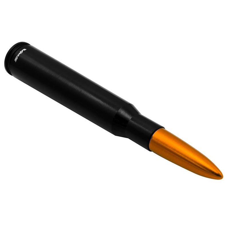 VMS Racing 50 Cal Caliber BLACK ORANGE TIP BULLET ANTENNA