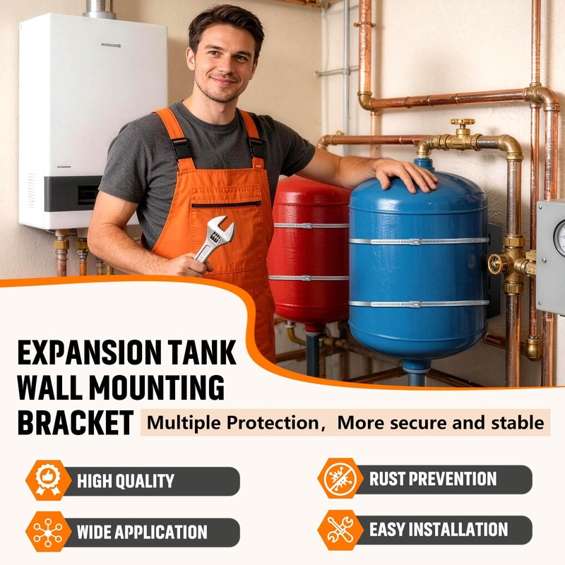 Expansion Tank Mounting Bracket for Water Heater, Wall Mount Support