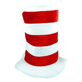 Childrens Adults Tall Hat World Book Day Week Cat Theme Fancy Dress Costume Striped Hat and Bow Tie