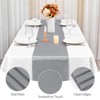 Teruntrue 10 Pack Grey Table Runners 12x72 Inch Satin Table