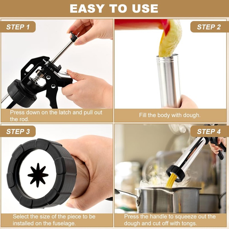 3-in-1 Stainless Steel Churros Maker Machine – Multifunctional Cookie Press