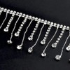 BGTXINGI 1 Yard Crystal Rhinestone Tassel Chain Diamond Tassel Close Trimming