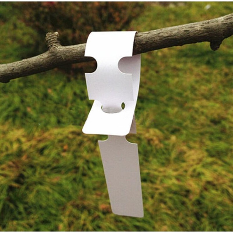 KINGLAKE 200 Pcs White Plastic Plant Tree Tags Nursery Garden