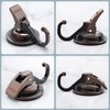 iRomic Heavy Duty Vacuum Suction Cup Hooks (4Pack),Red Bronze
