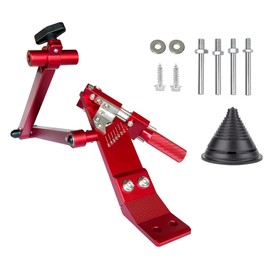 TIWAN Lawn Mower Blade Sharpener - Updated Ball Bearing Manufacturing Handle, Suitable for Right and Left Hand Blades, Lawnmower Blade Sharpener Tool Kit with Blade Balancer, 5005, Red