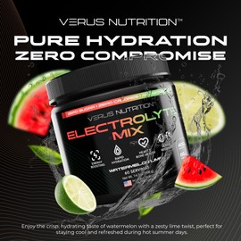 VERUS NUTRITION Electrolytes Powder No Sugar- Zero Calorie Hydration Powder | Sugar Free Electrolytes for Fasting, Keto & Vegan | Natural Ingredients Electrolyte Mix, 60 Servings