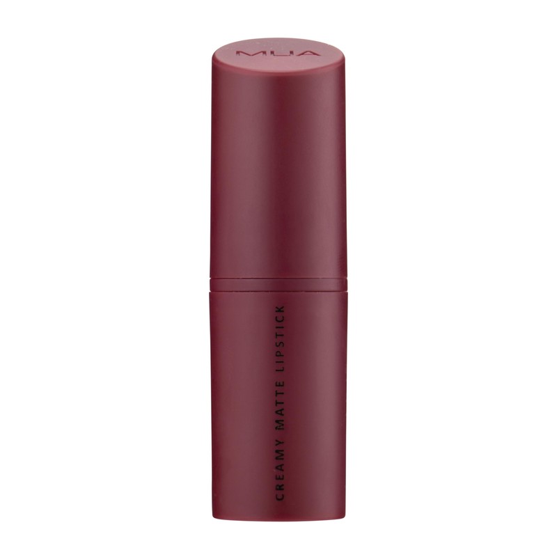 MUA Makeup Academy Creamy Matte Lipstick, Survivor (Plum), Highly Pigmented