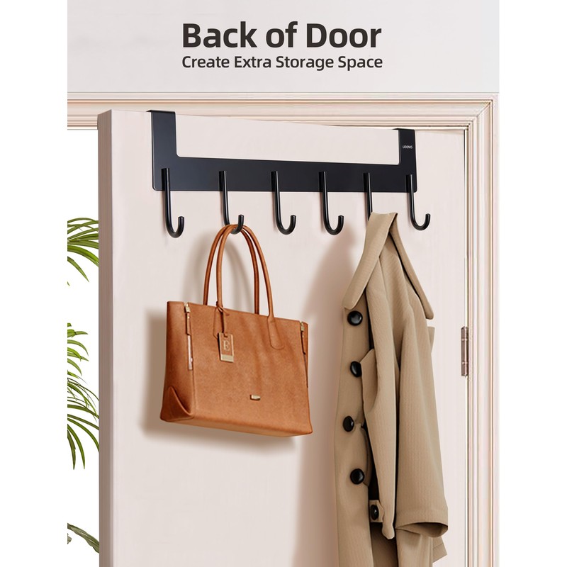 UDENIS Over Door Hanger, Aluminum Over The Door Towel Rack