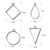 Misscrafts Circle Triangle Rhombus Water Drop Frame Pendants 40pcs Open