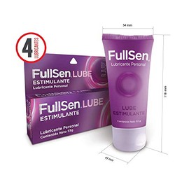Fullsen Lube Estimulante - 4 piezas de Lubricante personal ntimo a base de agua para mayor sensibilidad, de 55g cada uno                              