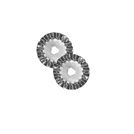 45mm Decorative Rotary Cutter Blades Right Handed, Pinking (2 Blades), for OLFA, FISKARS, Clover and Other Cutters for Quilting, Scrap Booking, Leather, Vinyl etc from Threadnanny