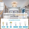 Rpzloila Crystal Ceiling Light Fixture, Modern Semi Flush Mount Ceiling