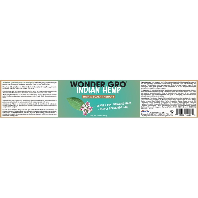 Indian Hemp Hair Grease Pomade, 12 fl oz - Hair