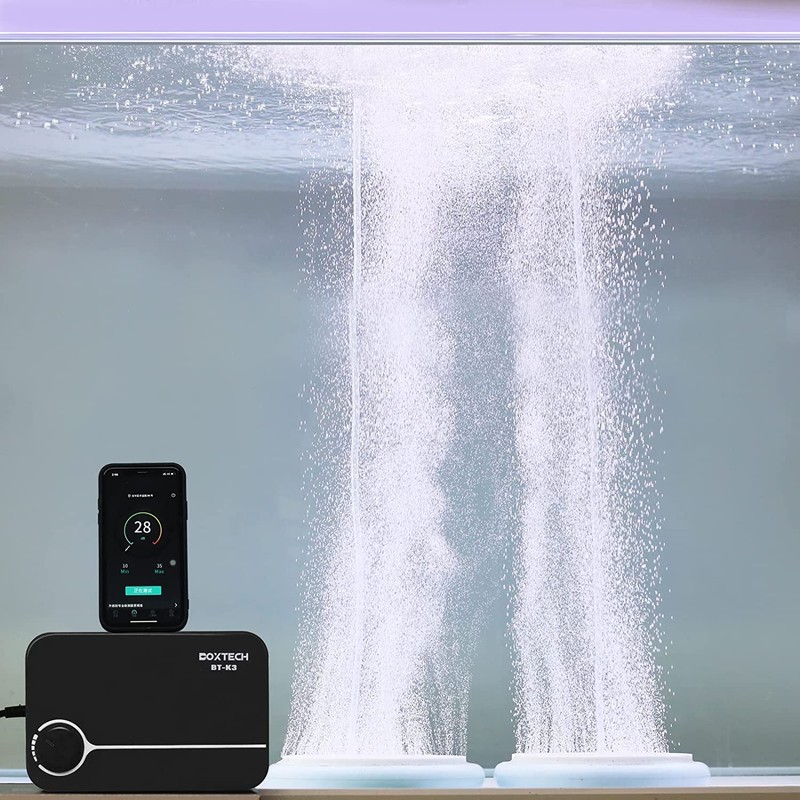 Aquarium Ultra-Quiet Air Pump - Adjustable Fish Tank Aerator with