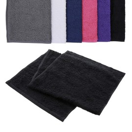 aztex 100% Cotton Deluxe Gym Towel, 30 x 90cm - Black