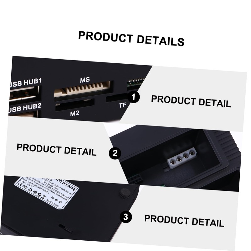 Operitacx Multi Function Hard Drive Docking Station Hub Dual Bay