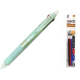 Pilot Erasable Ballpoint Pen Pearl Green 0.38mm (LKFBS60UF-PG)+0.38mm Refill Black Blue Red 1 Set