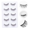 Healeved 3sets Long Thick Natural Look Cross Eyelashes Individual False