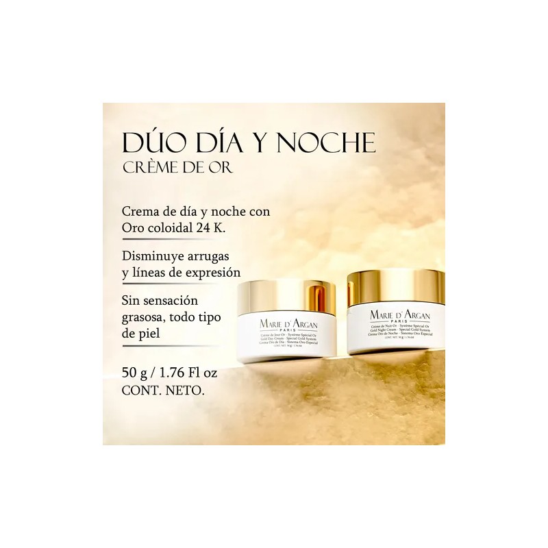 Duo Crema Oro 24k Noche Y Día, Hidratante, Rejuvenecedora