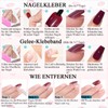 Virellay Almond Fake Nails, Artificial Fingernails, Press On Nails Almond