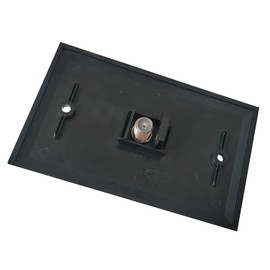 BOPLAT 1 Port Coax Cable Wall Plate Glossy Black - Single Gang Coaxial Cable Outlet Cover Plate for Cable TV/Antenna